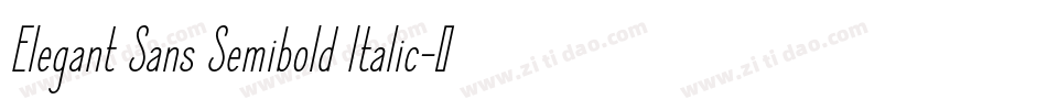 Elegant Sans Semibold Italic字体转换